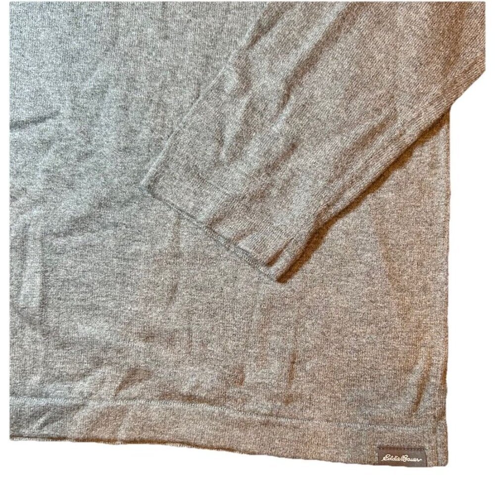Eddie Bauer Cashmere Blend Sweater Men's Size Large Grey Lightweight Casual Soft - Picture 3 of 8